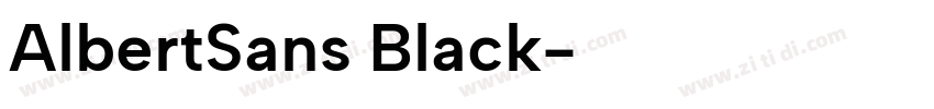AlbertSans Black字体转换